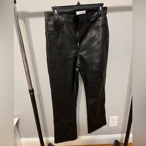 Black LOFT Faux Leather Pants